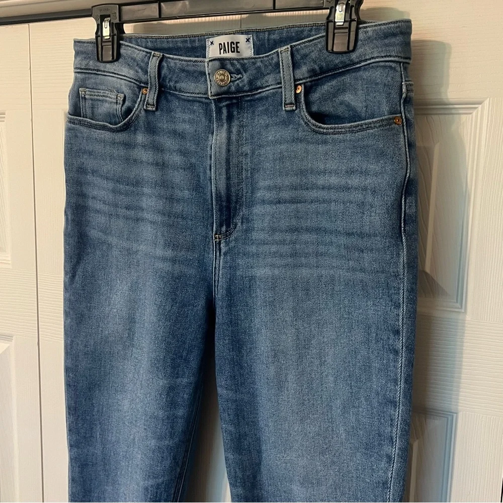 Paige Cindy Mel Destroyed hem Jeans Straight Size 30 - Picture 5 of 14
